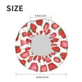 thumbnail image 4 of KLL Hand Drawn Strawberry Pattern Shower Cap & Bath Cap for Women,Reversible Oversized Waterproof Shower Caps for all Hair Lengths,Elastic Reusable Bathing Hair Cap, 4 of 6