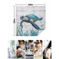 thumbnail image 5 of nqOlkjepod Summer Sea Turtle Blue Cloth Napkins Set of 4 Reusable Dinner Napkins, Coastal Ocean Seaweed Wood Grain Cocktail Napkin Washable Table Napkins for Wedding/Party/Baby Shower 20"x20", 5 of 8