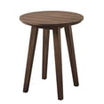 Manor Park Outdoor Acacia Wood Round End Table, Dark Brown