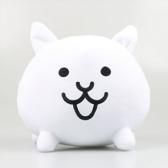 Cute The Battle Cats Plush Doll Cartoon White Kitty Soft Stuffed Throw Pillow Bedroom Office Cushions