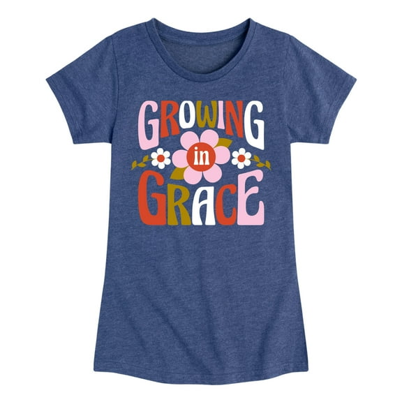 Instant Message - Growing In Grace - Toddler & Youth Girls Short Sleeve Graphic T-Shirt