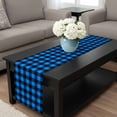 thumbnail image 4 of Black Blue Plaid Table Runner 72 Inches Long, Country Buffalo Checked Gingham Kitchen Coffee Dining Table Decoration for Home Party Birthday Wedding Home Decor 16x72 Inches, 4 of 8