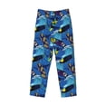 thumbnail image 6 of Uemuo Hawaiian Style Pattern Men's Wide Leg Palazzo Lounge Pants with Pockets Light Weight Loose Comfy Casual Pajama Pants-X-Large, 6 of 9