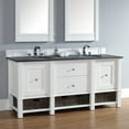thumbnail image 2 of James Martin Madison 72" Double Vanity Cabinet In Cottage White - (Absolute Black Rustic Stone Top), 2 of 8