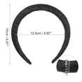 thumbnail image 4 of Unique Bargains 1 Pc Fashion Foam Raffia Straw Headband for Women for Girls 5.91"x1.18" Black, 4 of 6
