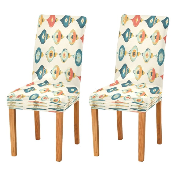 BZSMCE Chairs Slipcovers Dining Chair Covers Retro Christmas Pattern Creative Pattern