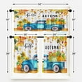 thumbnail image 2 of Fall Retro Truck Pumpkin Kitchen Window Curtains Valance and Tier Set 36 Inch, Autumn Vintage Car Thanksgiving 3 Piece Window Treatment Tiers for Living Room Bedroom Kitchen Decor Drapes, 2 of 6
