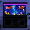 thumbnail image 4 of Blacklight Forest Jellyfish Black Light Aquarium Background UV Reactive Background Trippy Fantasy Starry Sky Terrarium Background with 10 EVA Double-Sided Tape, 24X12IN, 4 of 5