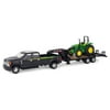 John Deere Toy Truck And Toy Tractor Set, 2017 Ford F350 & 5075E Tractor, 1:32 Scale