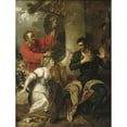 thumbnail image 2 of Benjamin West 12x14 Gold Ornate Wood Frame and Double Matted Museum Art Print Titled - The Damsel and Orlando (ca. 1793), 2 of 4