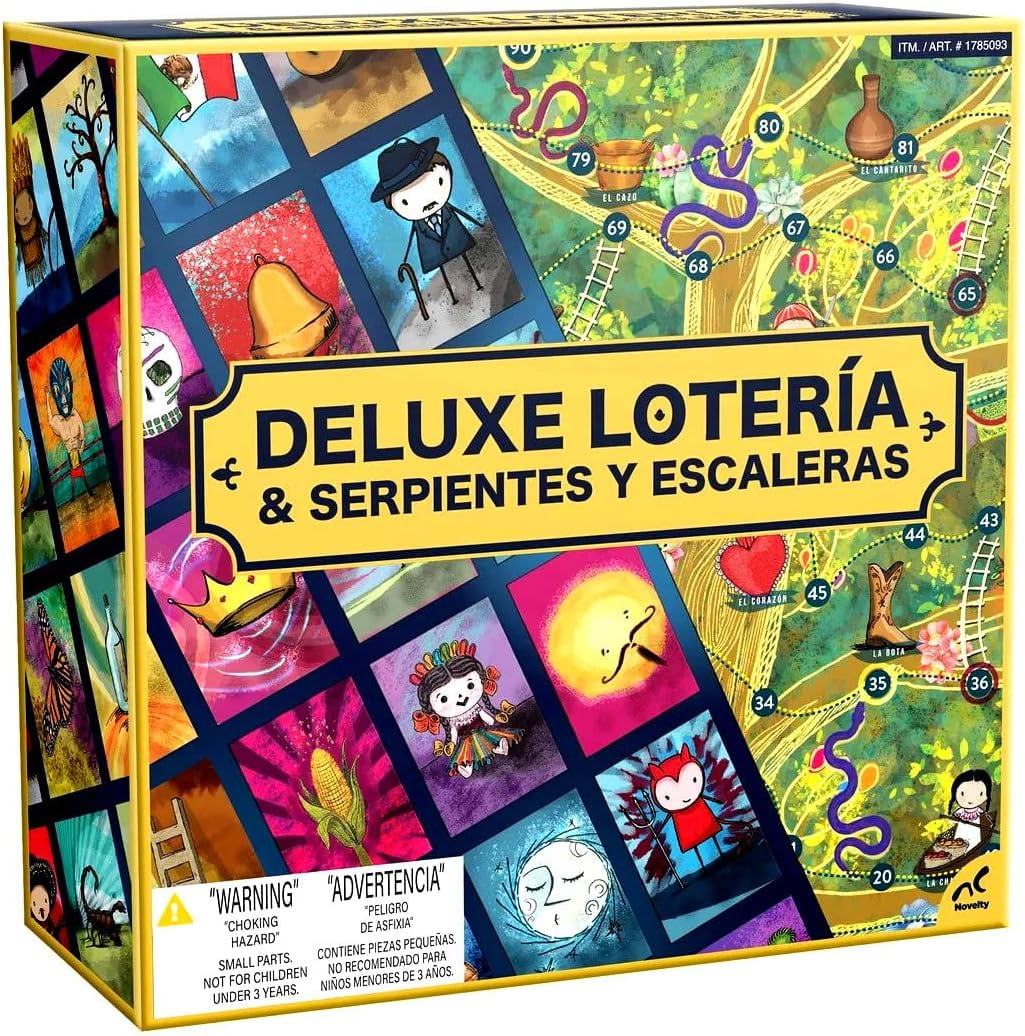 Deluxe Loteria & Serpientes Y Escaleras Traditional Mexican Board Game