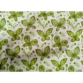 thumbnail image 4 of oneOone Coton Popeline Vert Clair Tissu Insecte & Floral Plume Robe Tissu Tissu Imprimé par la Cour 56 Pouces de Large, 4 of 4