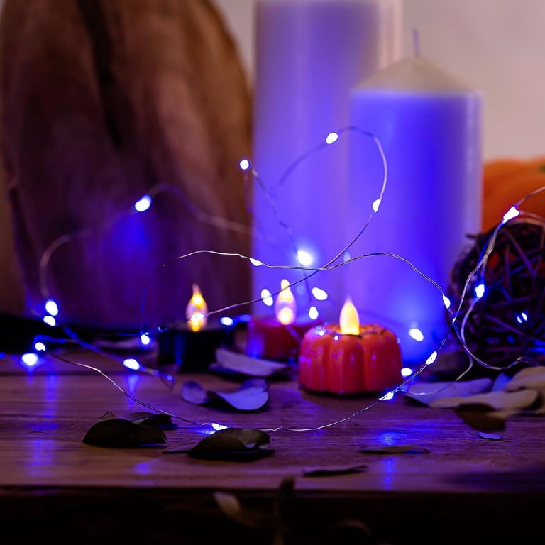 2 Set of 16.4ft 50 LED Battery Operated Remote Control Christmas String Lights