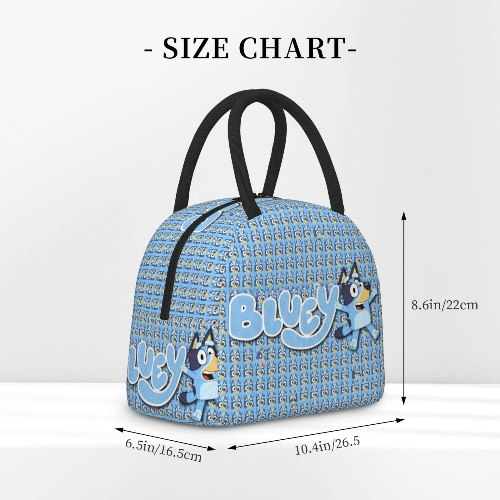 Masiiu Bluey Print Lunch Bag Large Capacity, Insulated Lunch Bag for Work, School, Picnic-One Size