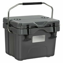 Topcobe 16 Quart 24-Can Capacity Portable Insulated Ice Cooler with 2 Cup Holders, Travel Cooler, Outdoor Picnic Camping Equipment, Gray