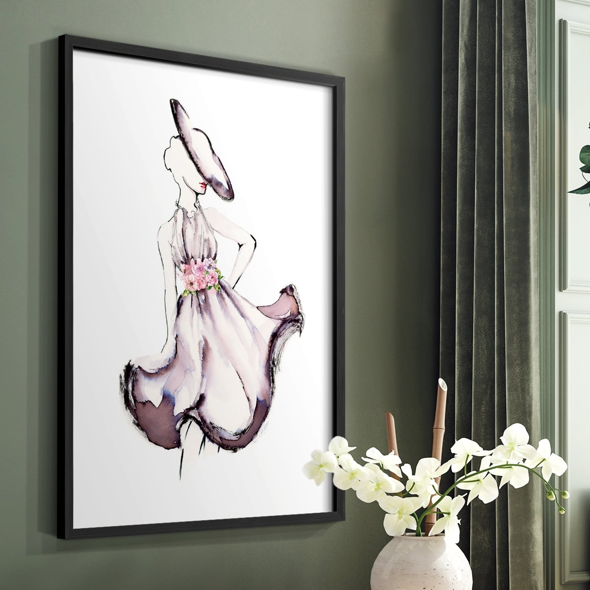 Strike A Pose II in Paper Solid Wood 22 x 28 Framed Print