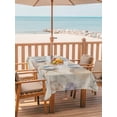 thumbnail image 2 of 60x120 Inch Outdoor Tablecloth with Umbrella Hole Zipper Rectangle Coastal Shell Conch Rectangular Tablecloths Outside Waterproof Summer Beach Starfish Burlap Patio Table Cloth Cover for Picnic Party, 2 of 8