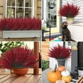 thumbnail image 7 of Vrorvz 10 Pack Artificial Hanging Plants for Fall and Holiday Decorations Indoor Outdoor Greening Gardens Porches Weddings Farmhouses Terraces Realistic Long Lasting Leaves and Buds Red, 7 of 7