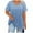 Light Blue, variant on Uaswgudfs Women's Plus Size Gradient V Neck T Shirts Summer Half Sleeve Tees Casual Loose Fit Cotton Tops