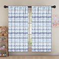 thumbnail image 5 of Blackout Kids Curtains,Blue Striped Geometric Pattern Childrens Insulated Curtains Set Of 2,Bedroom Essentials,Toddler Room Decor 52x63in(132x160cm), 5 of 5