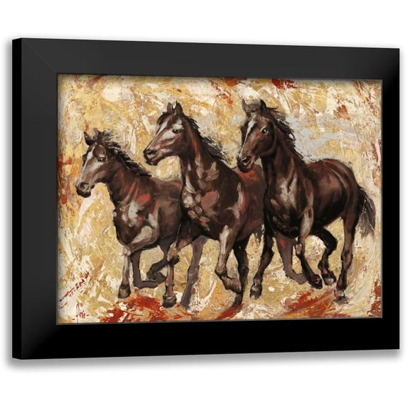 Florio, Luigi 14x12 Black Modern Framed Museum Art Print Titled - Nel vento