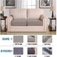 thumbnail image 2 of Juego de fundas de sofá superelásticas para asientos individuales, tela de sarga texturizada jacquard gruesa (fundas de cojines de sofá de 3 piezas, gris)Taupe2 Cojín Loveseat, 2 of 5
