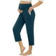 thumbnail image 4 of Pantalones de yoga premamá con cintura elástica - Color liso, bolsillos funcionales, lavables a mano/a máquina, ideales para el día a día/correr, tallas S-XXL, 4 of 8