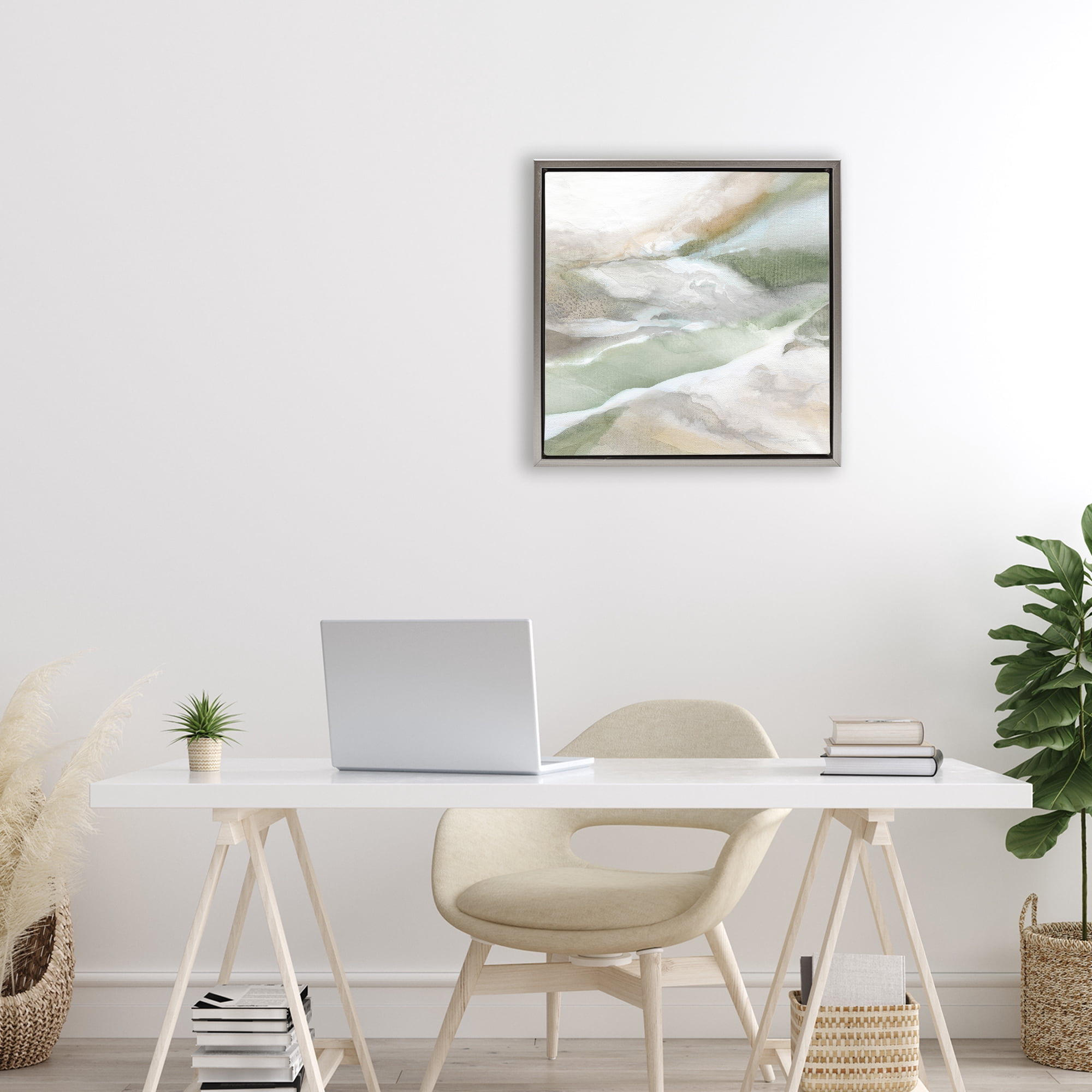 Stupell Industries Serene Misty Landscape Gray Framed Floater Canvas Wall Art, design by Carol Robinson