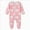 O136-Pink, variant on 3-6 Months Newborn Baby Boys Girls Jumpsuit Footed Long Sleeve Button Bodysuit Outfits Warm Snowsuit Jumpsuit Unisex Fall Winter