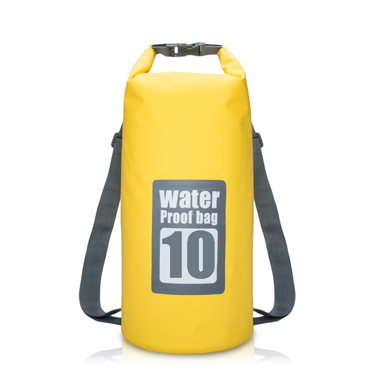 5L 10L Waterproof Dry Bag Outdoor Beach Double Shoulder Straps PVC