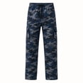 thumbnail image 4 of Men's Cargo Pants with Pockets Drawstring Long Trousers Relaxed Fit Stretch Work Pants, 4 of 5