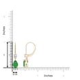 thumbnail image 2 of ANGARA Natural Pear 1.2 ct Emerald Leverback Drop Earrings with Diamond in 14K Rose Gold for Women (Size-7x5mm) | May Birthstone, Anniversary, Jewelry Gift for Women | Natural Emerald Earrings, 2 of 6