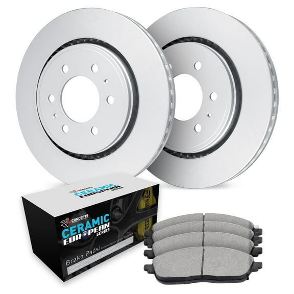 R1 Concepts Carbon Coated Disc Brake Rotor Set with Euro Ceramic Pads WDTN1-46011