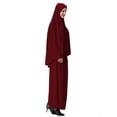 thumbnail image 3 of Gamivast Muslim Prayer Dress for Women Full Coverage Hijab & Maxi Skirt Sets Solid Soft Breathable Islamic Abaya Kaftan Ramadan Eid Dubai Robe 2 Piece Sets, 3 of 3