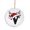 V, variant on Black 26 Letter Christmas Tree Hanging Pendant with Reindeer Antler Decorative Balls Santa Hat 3.15" White Acrylic Discs Alphabet Keepsake for Holiday Xmas Winter Decor