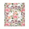 thumbnail image 5 of Warm Pink Roses Print Blanket Watercolor Style Blooming Pink Roses In The Garden Print Blanket Blanket Great Holiday Gifts for Classmates Friends Family LoversTravel Cars Office Home Decor, 5 of 7