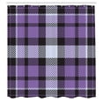 thumbnail image 2 of Ambesonne Plaid Shower Curtain, Purplish Lumberjack Tartan, 69"Wx75"L, Violet Pale Ceil Blue, 2 of 4