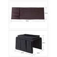 thumbnail image 5 of Casewin Sofa Armrest Organizer with Cup Holder Tray Chair Arm TV Remote Holder for Recliner Couch Armchair Caddy Bedside Storage Pockets Bag, Gray, 5 of 5