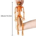 thumbnail image 3 of NSESSHome Posable Plastic Skeleton, Halloween Pumpkin Hanging Skeleton with Movable Joints Small Human Body Skeleton for Yard Patio Lawn Garden Props Halloween Spooky Party Decor, 3 of 9