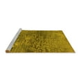thumbnail image 2 of Ahgly Company Machine Washable Indoor Square Oriental Yellow Industrial Area Rugs, 3' Square, 2 of 4