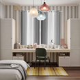 thumbnail image 5 of Dark Gray Kitchen Curtains 84 Inch Length, Gradient White Abstract Minimalist Stripe Grommet Top Bedroom Living Room Curtains, Light Filtering Cafe Curtain Drapes 2 Panels Set 104''x84'', 5 of 9
