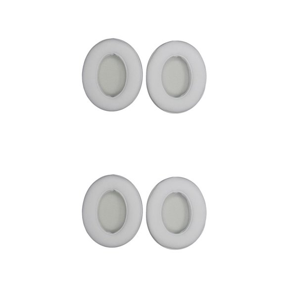 Seitruly Cojín de cuero para auriculares, almohadillas para los oídos, accesorios de esponja de malla con cancelación de ruido, reemplazo para Studio Blanco 2piezas