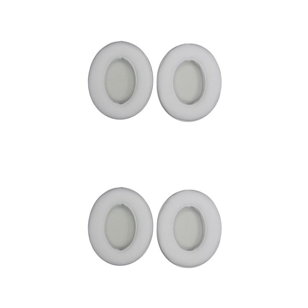 Seitruly Cojín de cuero para auriculares, almohadillas para los oídos, accesorios de esponja de malla con cancelación de ruido, reemplazo para Studio Blanco 2piezas