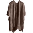 thumbnail image 4 of LinYooLi Women's Elegant Shawl Wrap - Cross Front Solid Color Poncho Cape - Wrap Topper Knitted Cardigans Sweater Shawls, 4 of 4