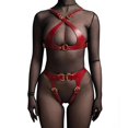 thumbnail image 1 of Sexy Bdsm Leather Harness Women Set Bra Body Lingerie Bondage Garter Belt Leg Tight Stockings With Belt Set Sex Shop,Sex toy, 1 of 5
