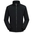 thumbnail image 2 of Pejock Men's Zip Up Jacket Stand Collar Fleece Hoodie, Solid Color Cardigan Sweatshirt for Outdoor Casual Wear, Wrinkle Proof Machine Washable Lightweight Insulation, 2 of 7