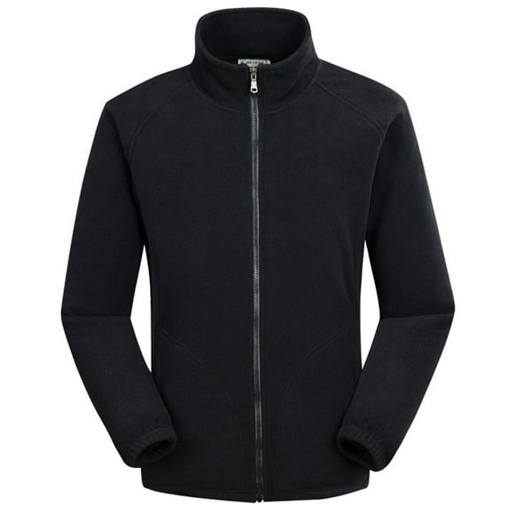 Mrat Men Sweatshirts and Hoodies Men's New Tops Zipper Jacket Solid Color Casual Standing Collar Cardigan Sweatshirt Sweatshirt for Hoodies S-8 Black 3XL