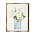 thumbnail image 4 of Stupell Industries Classic White Flower Bouquet Vintage Text Script Graphic Art Metallic Gold Floating Framed Canvas Print Wall Art, Design by Lettered and Lined, 4 of 5