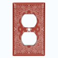 thumbnail image 2 of Metal Light Switch Plate Cover Burgundy Floral Bandana Paisley Tile Pattern TIL050, 2 of 13
