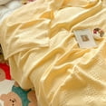 thumbnail image 6 of Bedding Pure Cotton Blanket Lightweight Warm Blanket Soft And Breathable Suitable for All Seas onsSoft warm blanket yellow 100*1501×soft warm blanketShiogb, 6 of 9